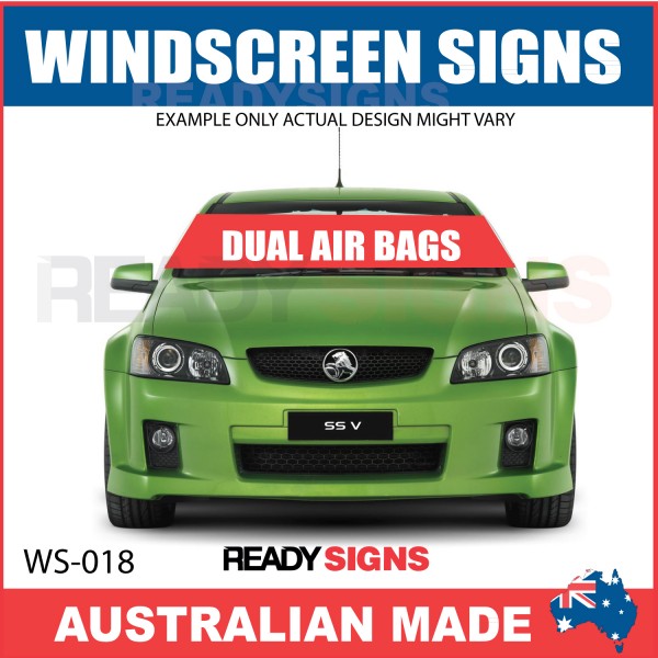 Windscreen Banner - WB018 - DUAL AIR BAGS